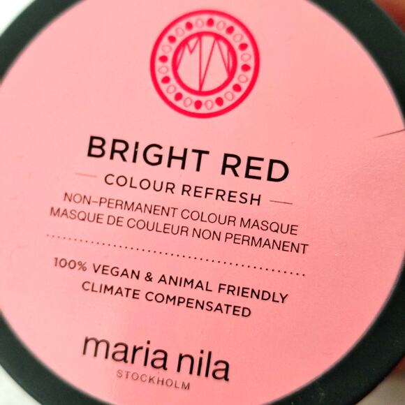 Maria Nila Bright Red Colour Refresh 3.4 oz Non-Permanent Color Masque Cream NEW - Picture 2 of 6